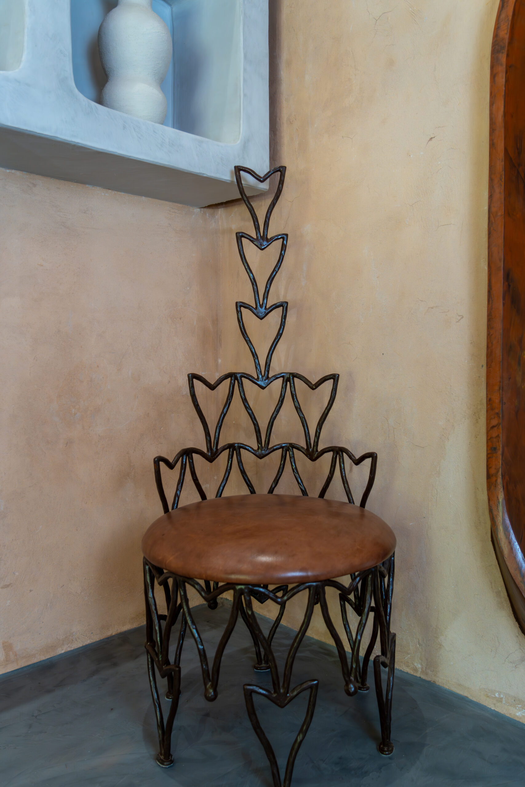 Chaise design en fer forgé