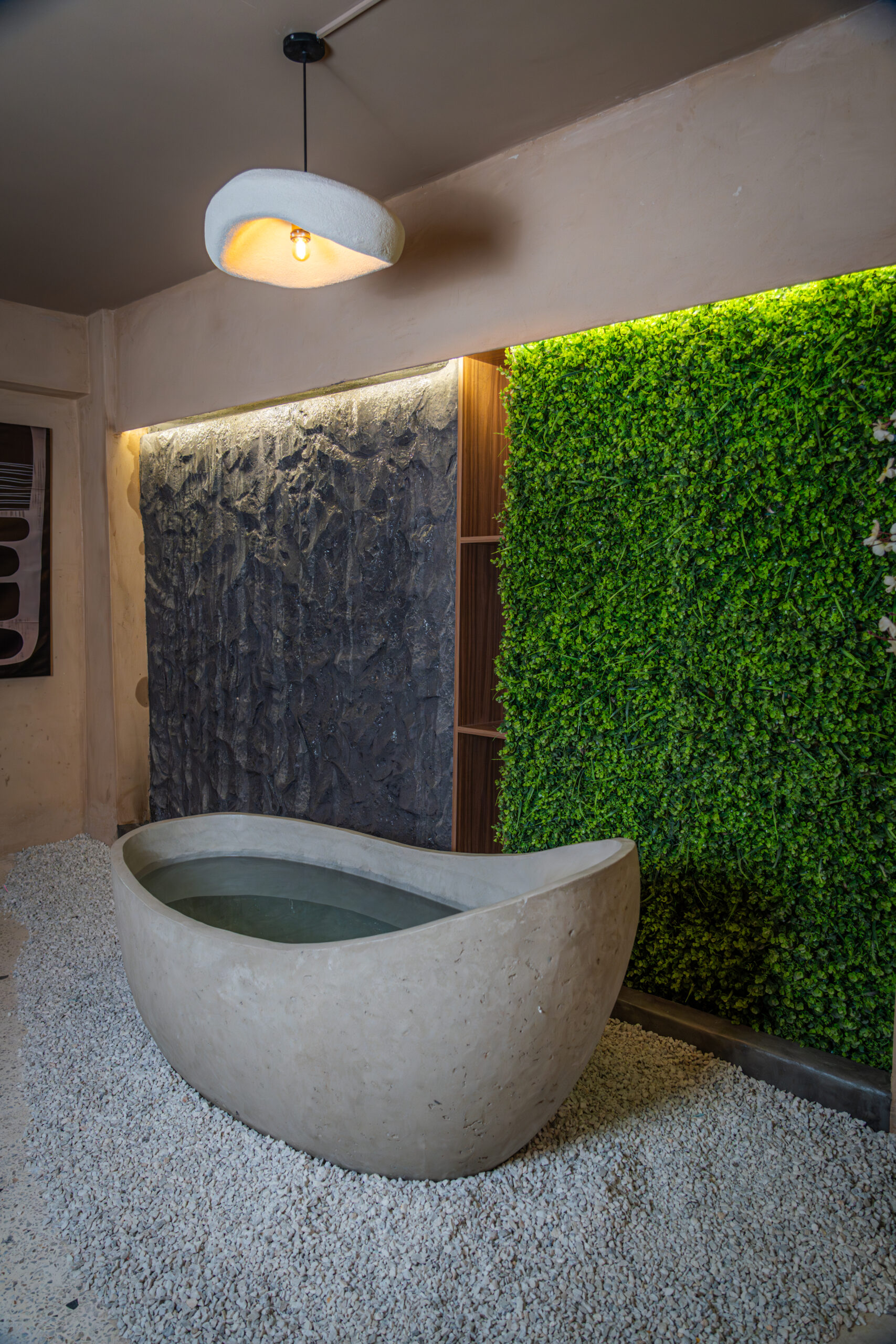 Baignoire en béton ciré/texturé